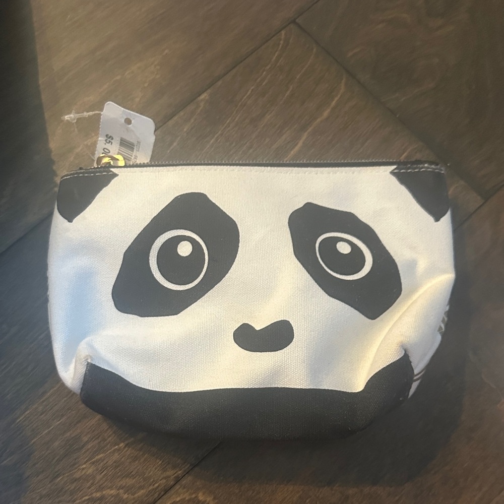 Panda Face Kids Pouch - Black and White